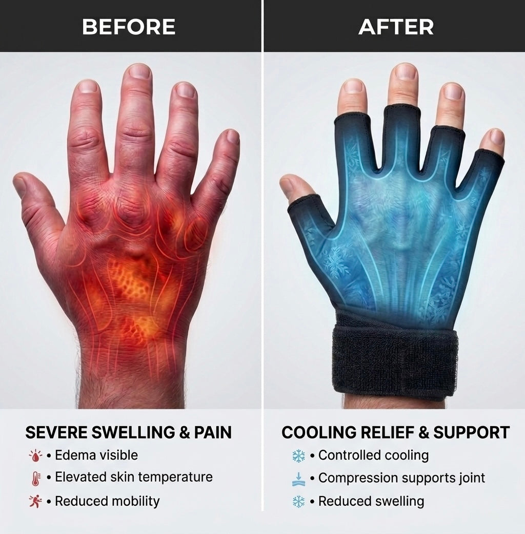 Cooling Compression Glove for Faster Recovery